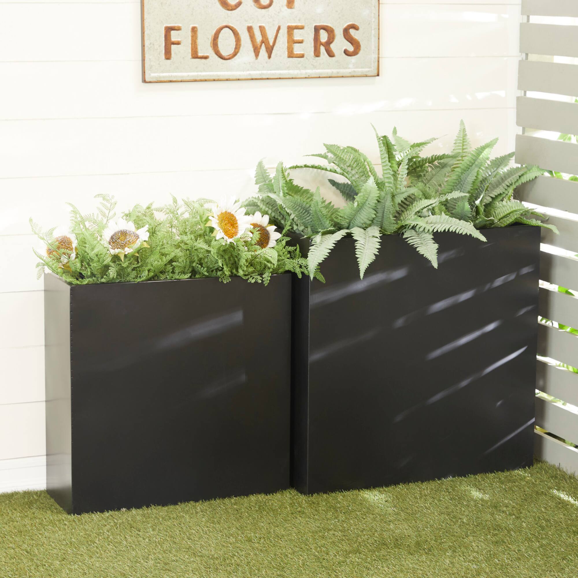 Modern Square Planter Set